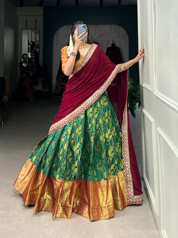 Aawiya 2034 Wholesale Jacquard Silk Lehenga Choli