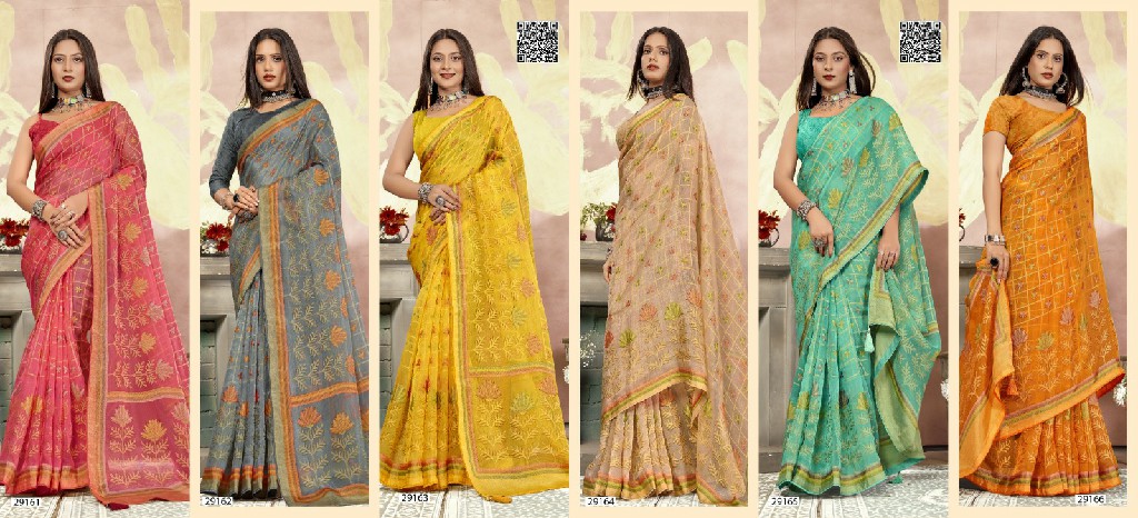 Vallabhi Ashmika Vol-2 Wholesale Brasso Fabrics Ethnic Sarees