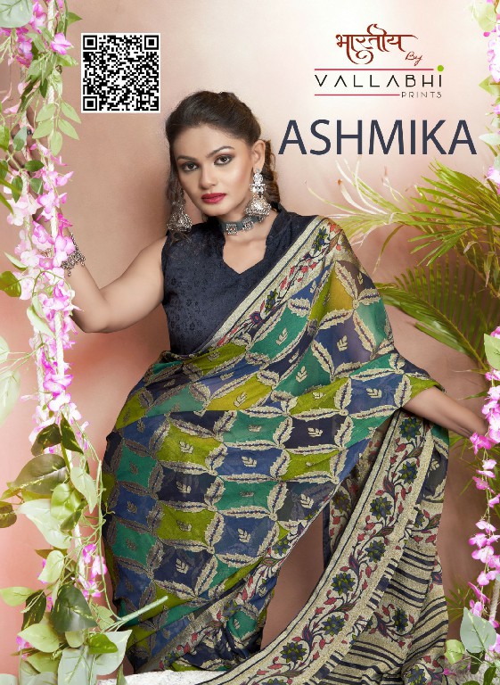 Vallabhi Ashmika Vol-1 Wholesale Brasso Fabrics Ethnic Sarees