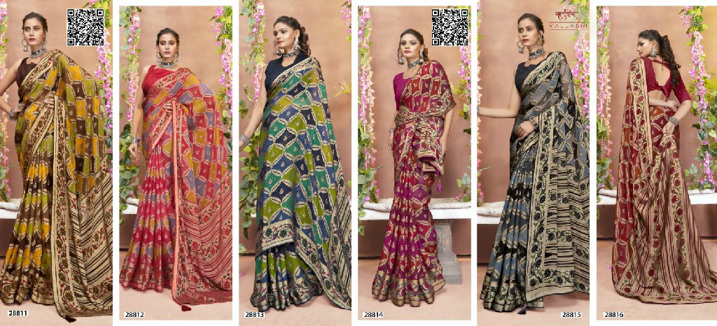 Vallabhi Ashmika Vol-1 Wholesale Brasso Fabrics Ethnic Sarees