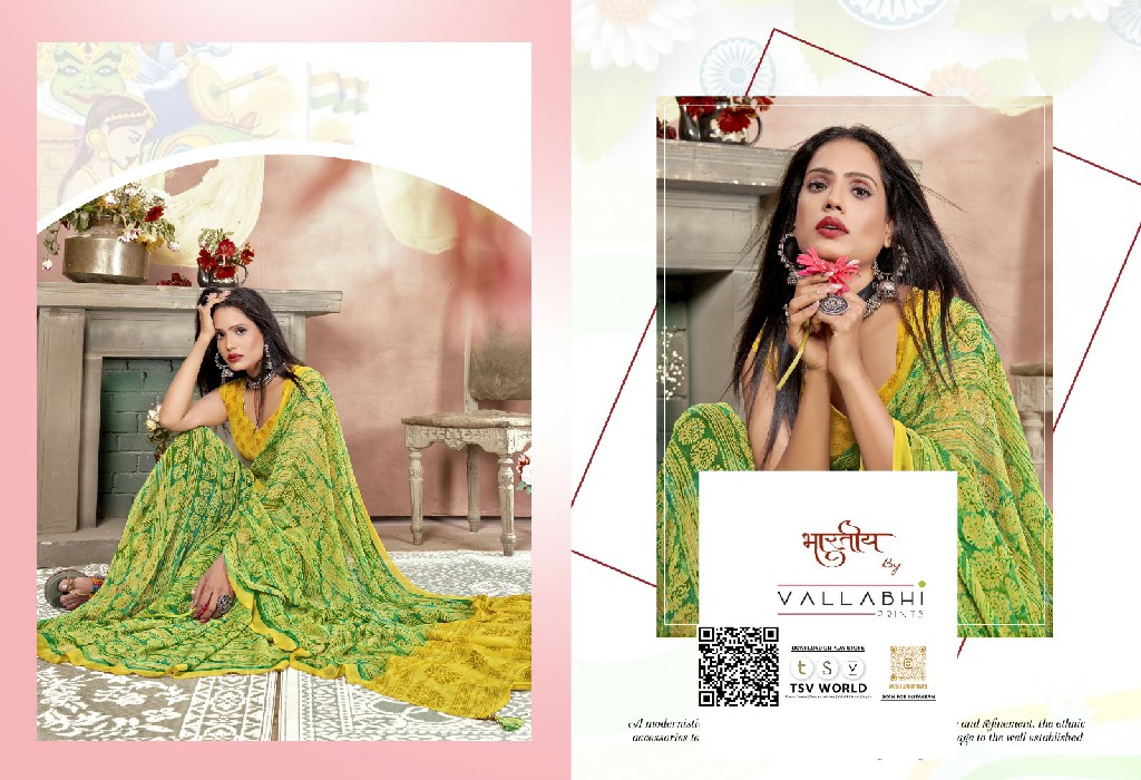 Vallabhi Manasvi Vol-7 Wholesale Georgette Fabrics Ethnic Indian Sarees