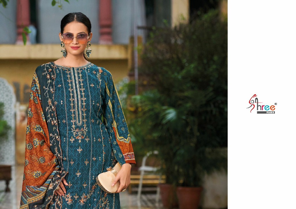 Shree Fabs Bin Saeed Lawn Collection Vol-14 Wholesale Cotton With Self Embroidery Pakistani Suits