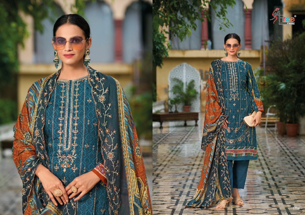 Shree Fabs Bin Saeed Lawn Collection Vol-14 Wholesale Cotton With Self Embroidery Pakistani Suits