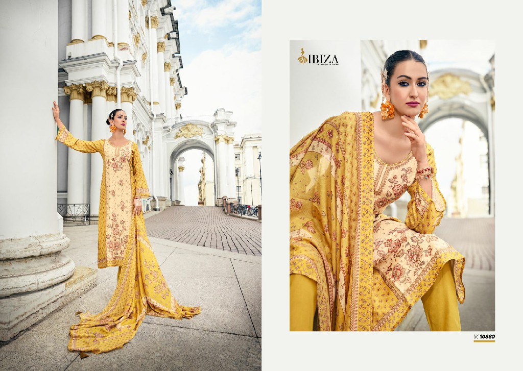 Ibiza Iznik Vol-4 Wholesale Pure Simar Muslin With Handwork Salwar Suits