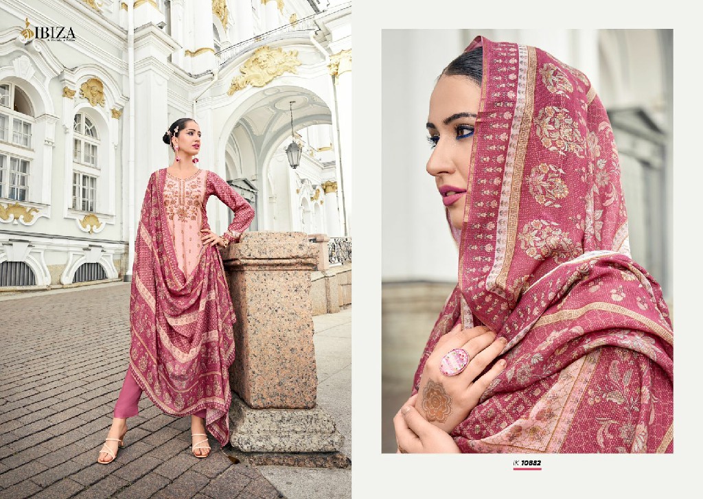 Ibiza Iznik Vol-4 Wholesale Pure Simar Muslin With Handwork Salwar Suits