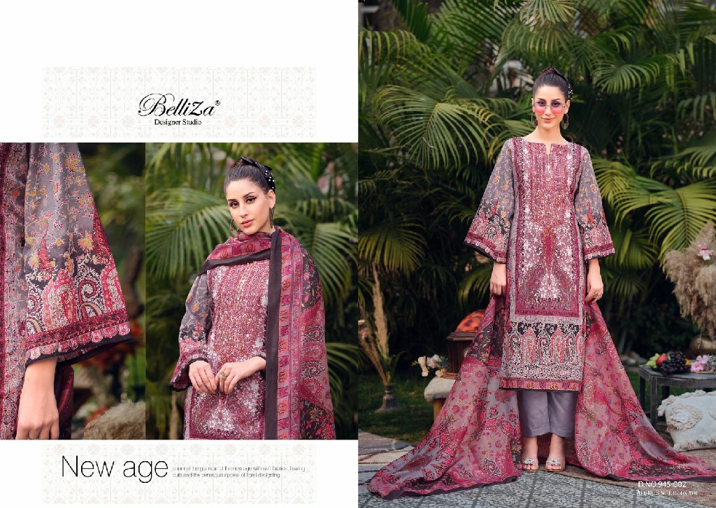 BELLIZA DESIGNER NAIRA VOL 64 COTTON DIGITAL PRINTS MODERN PAKISTANI DRESS