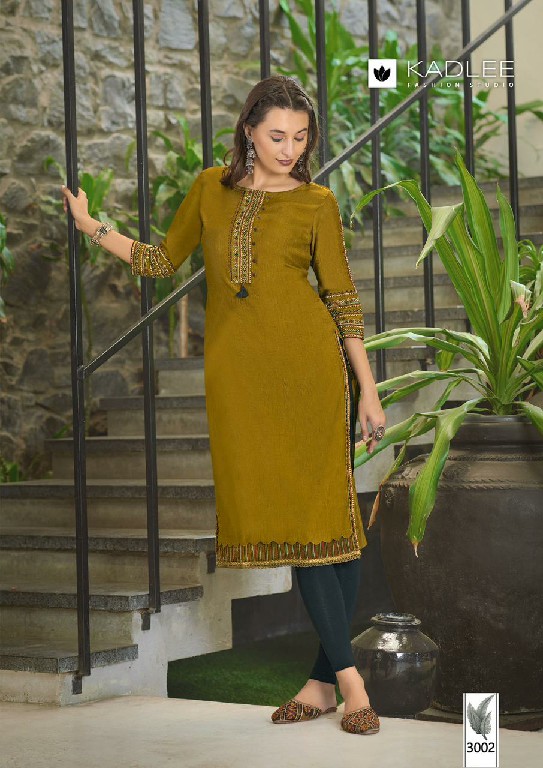 Kadlee Aarvi Wholesale Viscose Weaving Long Kurtis