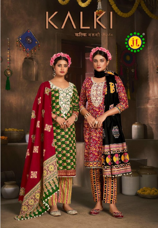 JT Kalki Wholesale LakhnaVi Work Style Dress Material Catalog