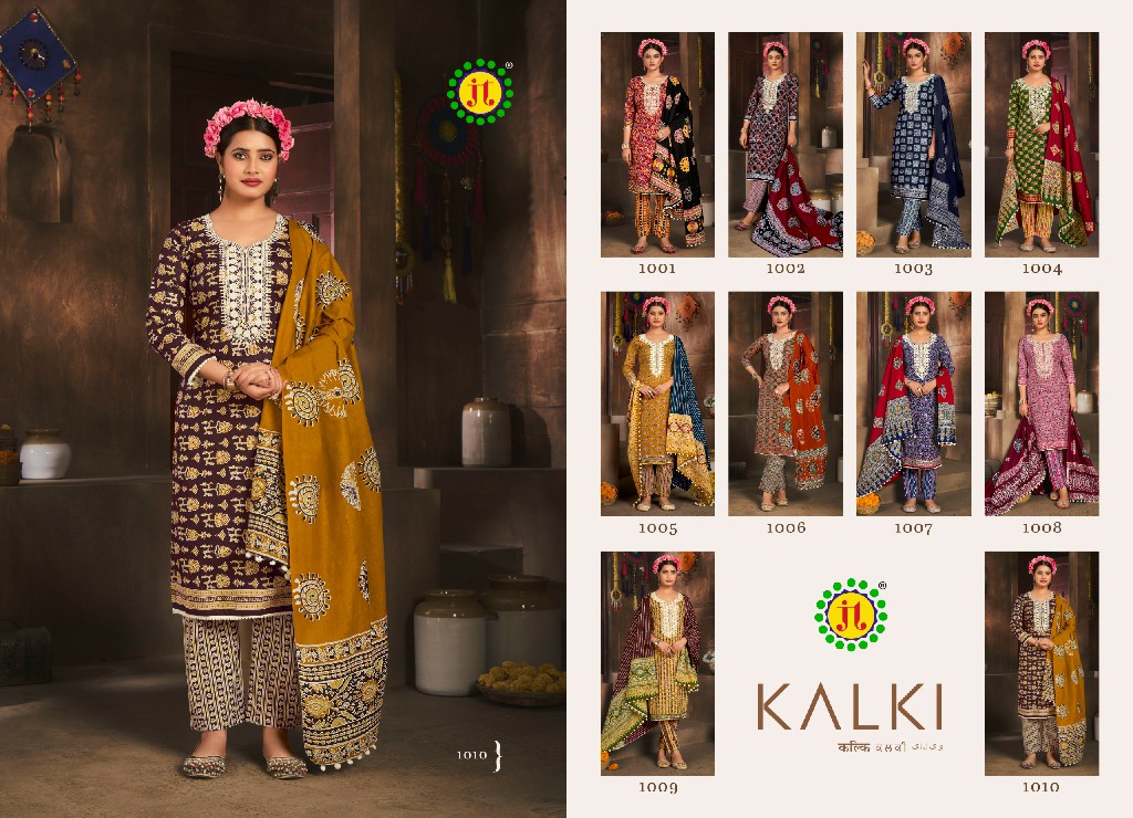 JT Kalki Wholesale LakhnaVi Work Style Dress Material Catalog