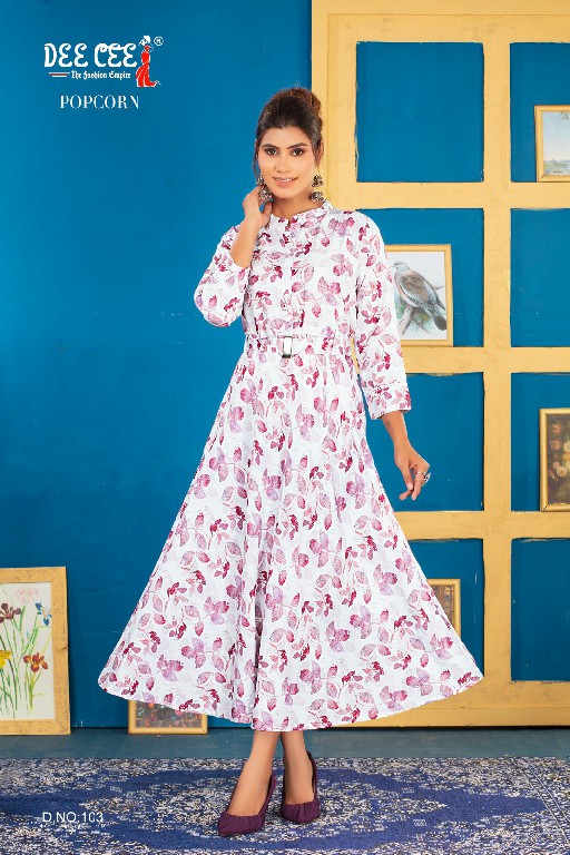 Dee Cee Popcorn Wholesale Long Ghera Kurtis