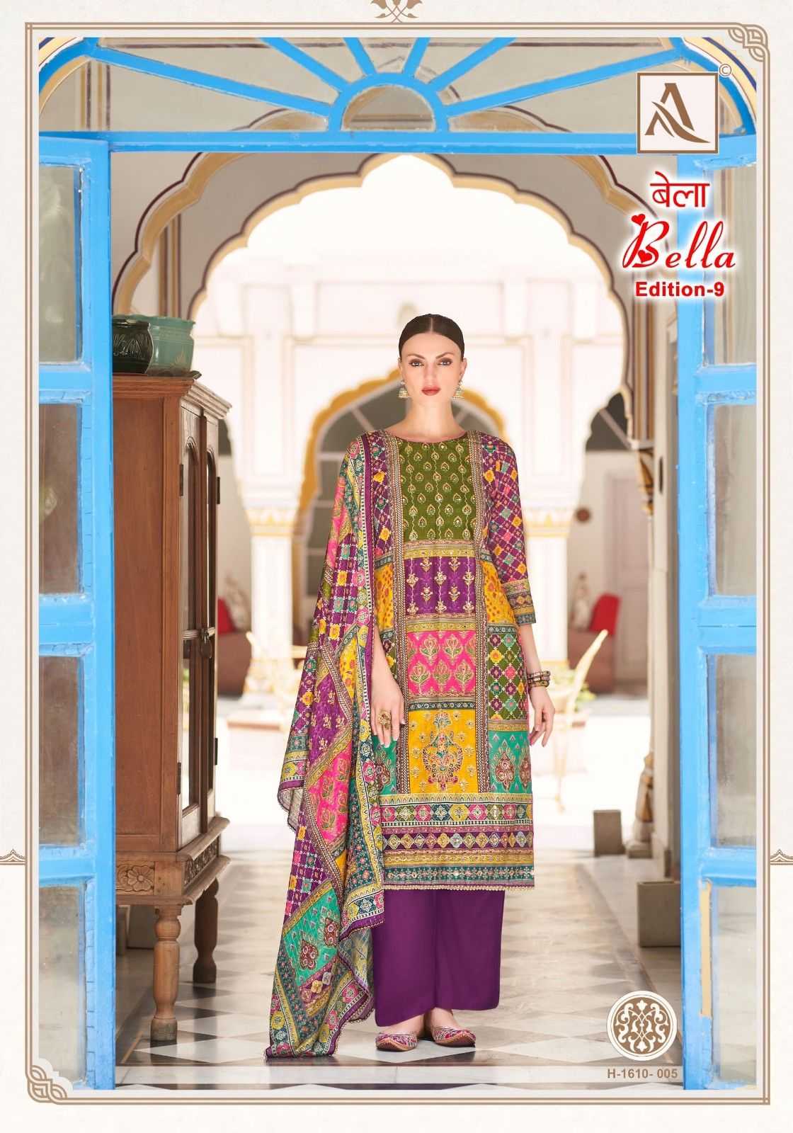 bella vol 9 by alok muslin modern pakistani dress material