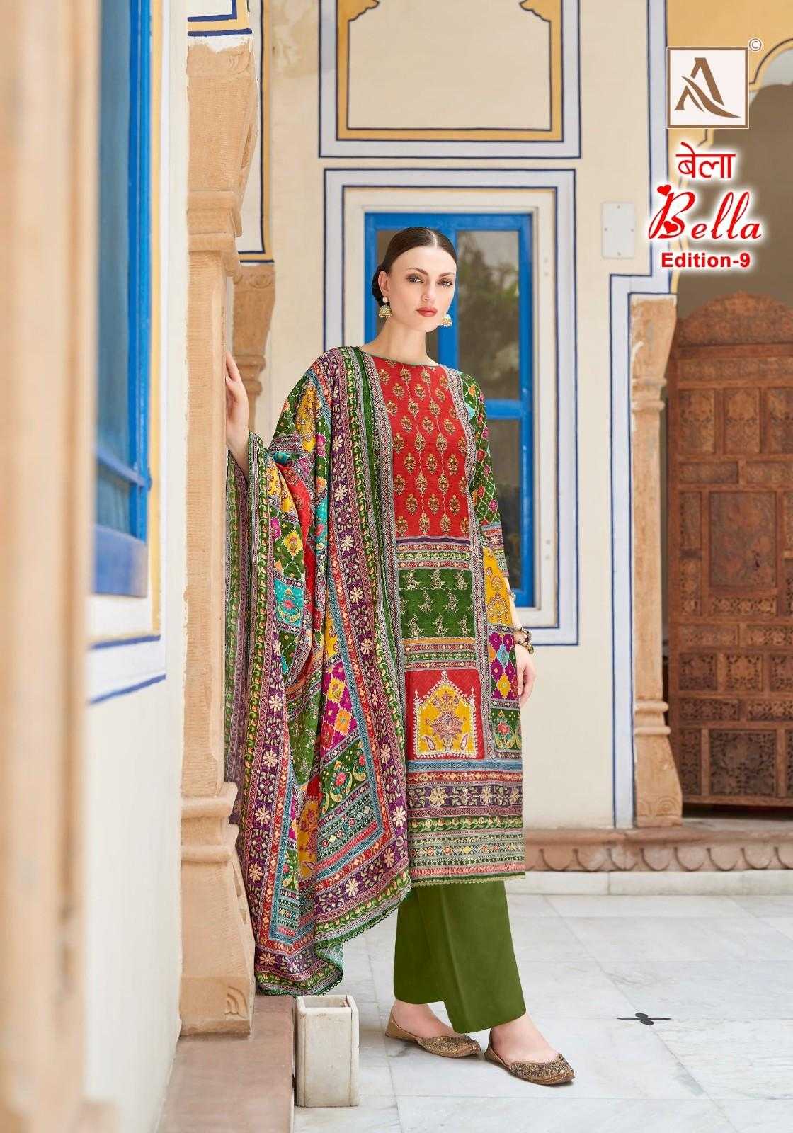 bella vol 9 by alok muslin modern pakistani dress material