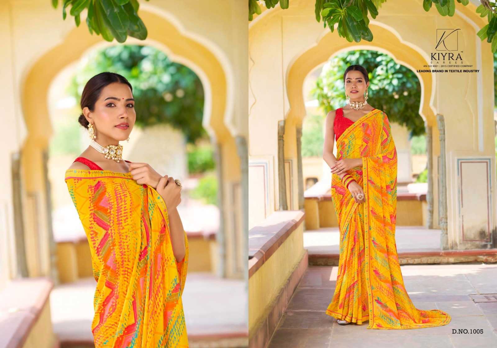 kiyra saree ramrajya classic look major georgette saree