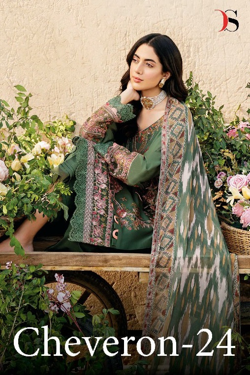 cheveron 24 by deepsy suits cotton stylish pakistani 3pcs dress