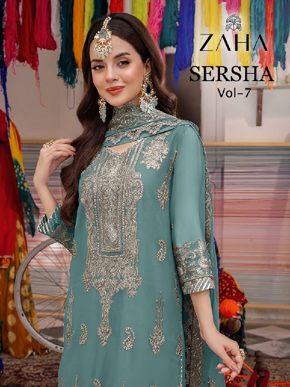 zaha sersha vol 7 georgette modern pakistani salwar kameez material