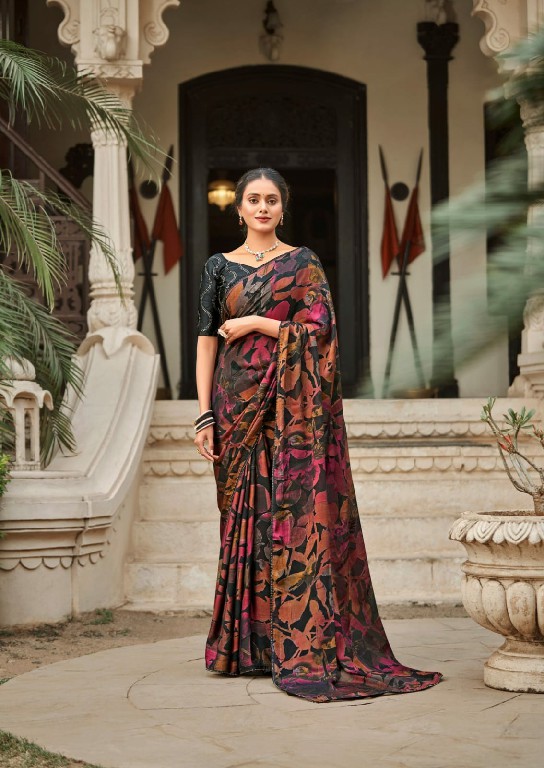 kashvi creation vallabhi moss brasso regular wear saree wholesaler