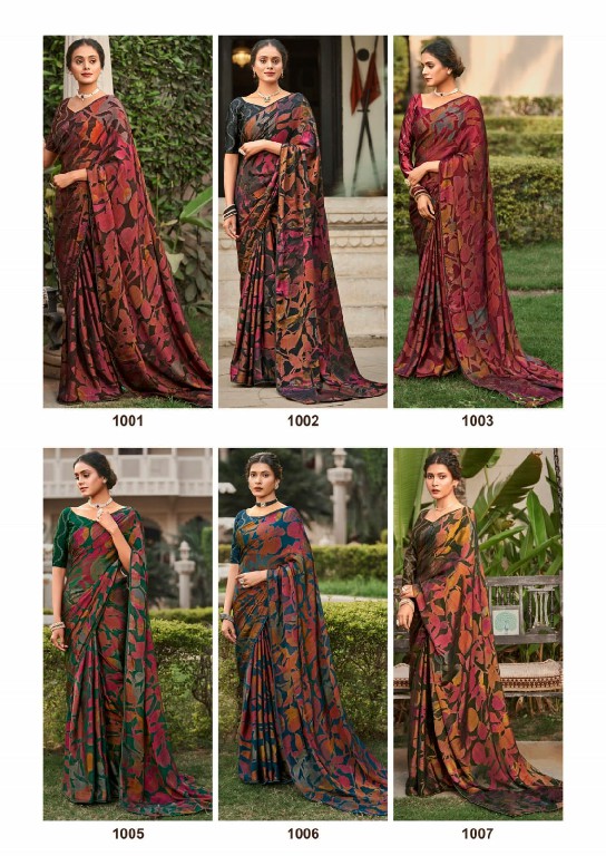 kashvi creation vallabhi moss brasso regular wear saree wholesaler