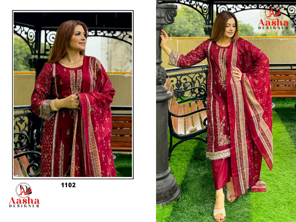 Aasha Riwayat Premium Embroidered Lawn Collection Pakistani Suits