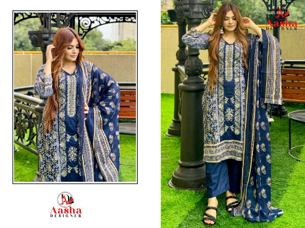 Aasha Riwayat Premium Embroidered Lawn Collection Pakistani Suits