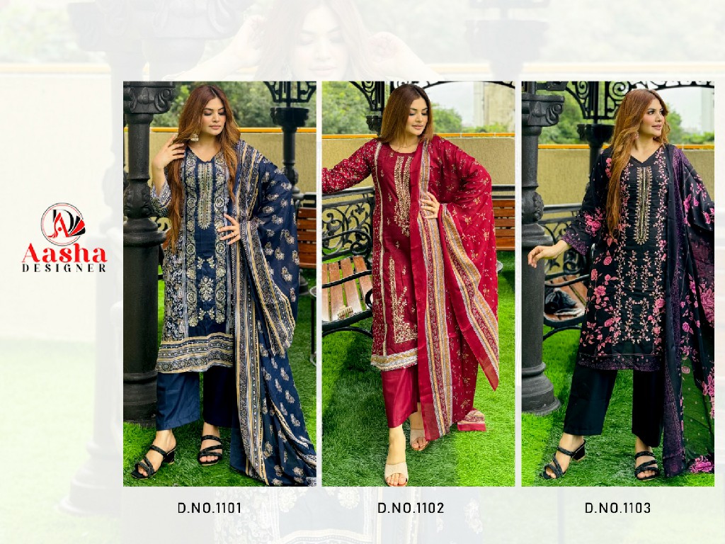 Aasha Riwayat Premium Embroidered Lawn Collection Pakistani Suits