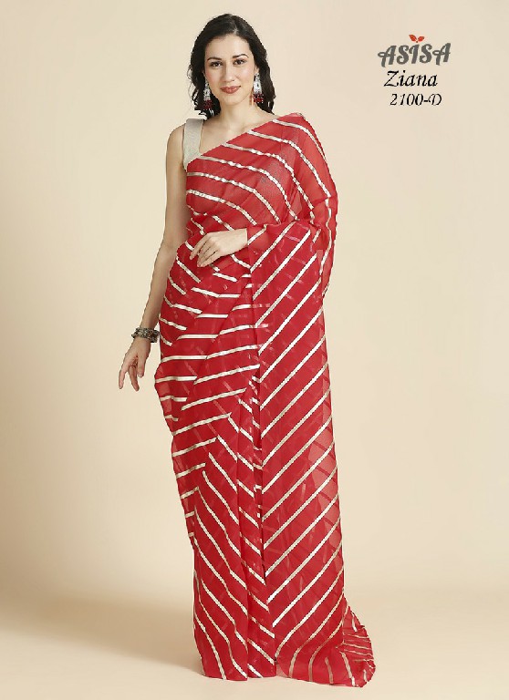 Asisa Ziana Wholesale Organza Chiffon Saree With Simmer Blouse