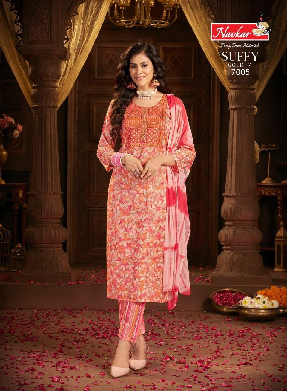 NAVKAR SUFFY GOLD VOL 7 FANCY READYMADE CASUAL 3PCS SET CATALOG