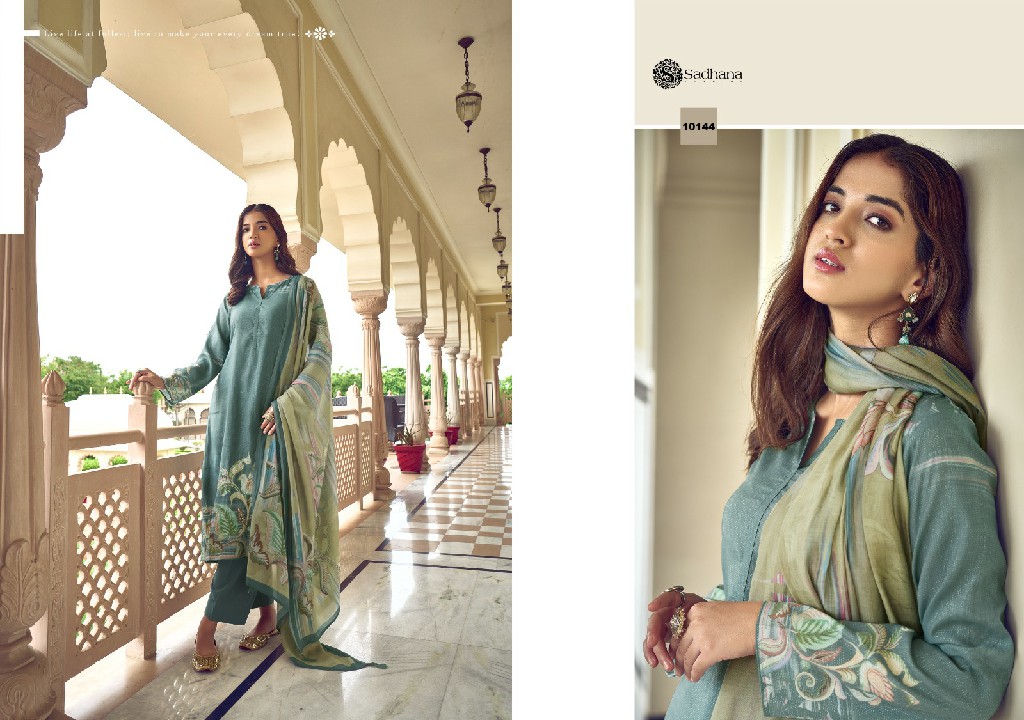 Sadhana Norah Wholesale Pure Simar Musline Silk With Khatli Work Salwar Suits