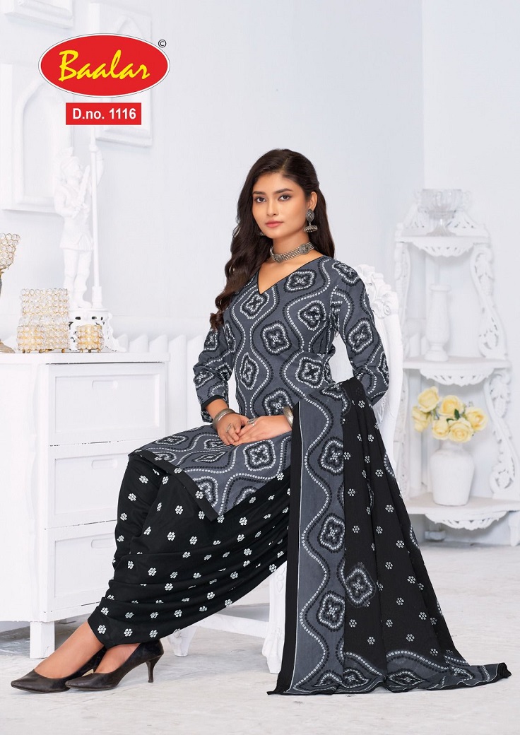 Baalar Bandhni Patiyala Wholesale Pure Cotton Patiyala Dress Material