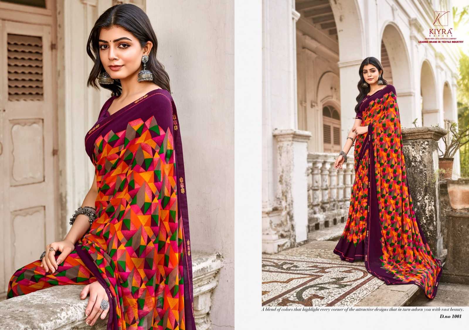 tulsi by kiyra major georgette colourful saree collection