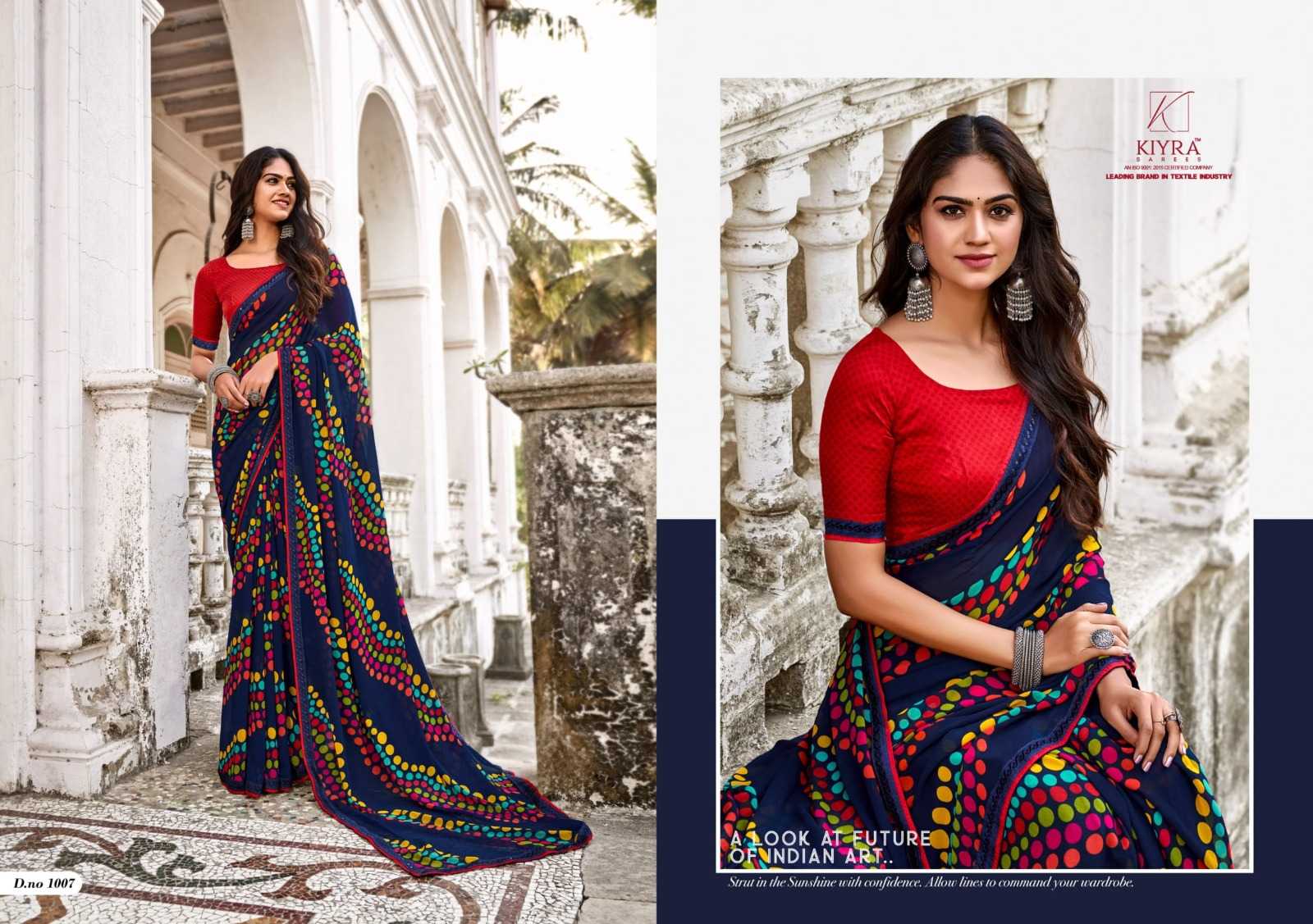 tulsi by kiyra major georgette colourful saree collection