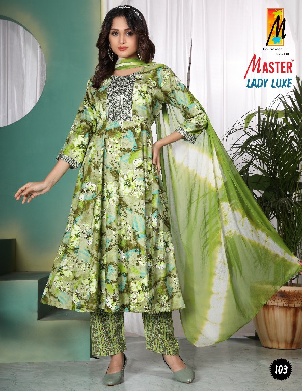 master lady luxe rayon print with kali pattern attractive look full stitch dress