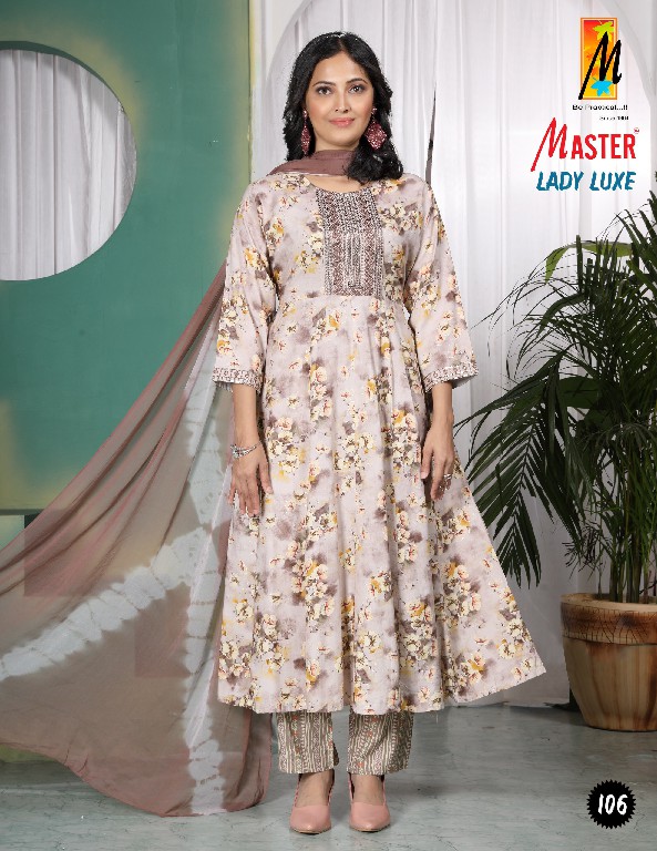 master lady luxe rayon print with kali pattern attractive look full stitch dress