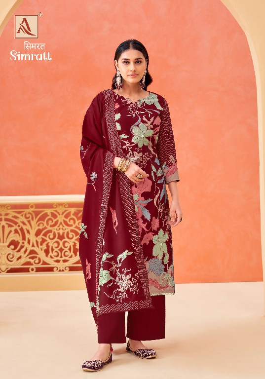 simratt by alok viscose attractive look modern pakistani dress material