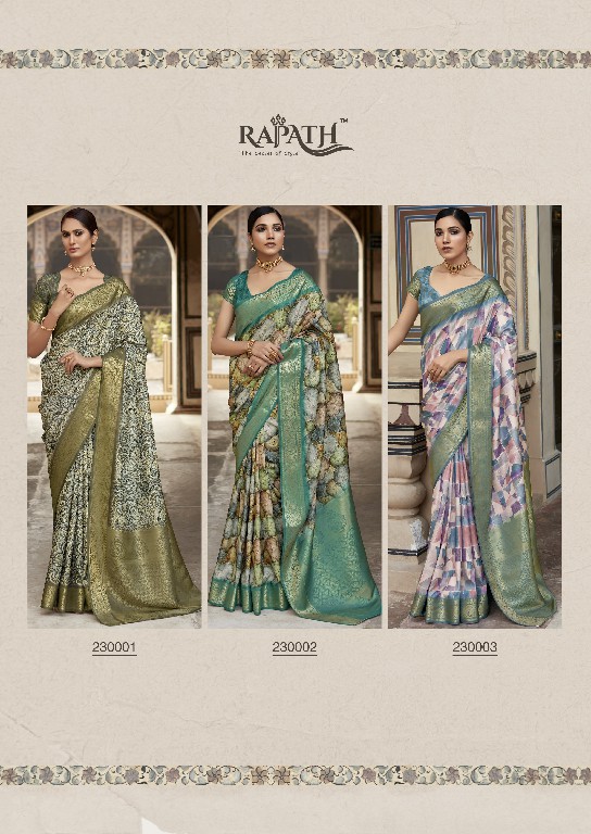 rashmika silk by rajpath pure silk digital print stylish saree exports