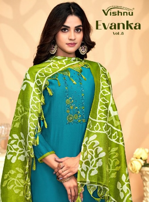 vishnu evanka vol 8 roman silk good unstitch salwar suits online