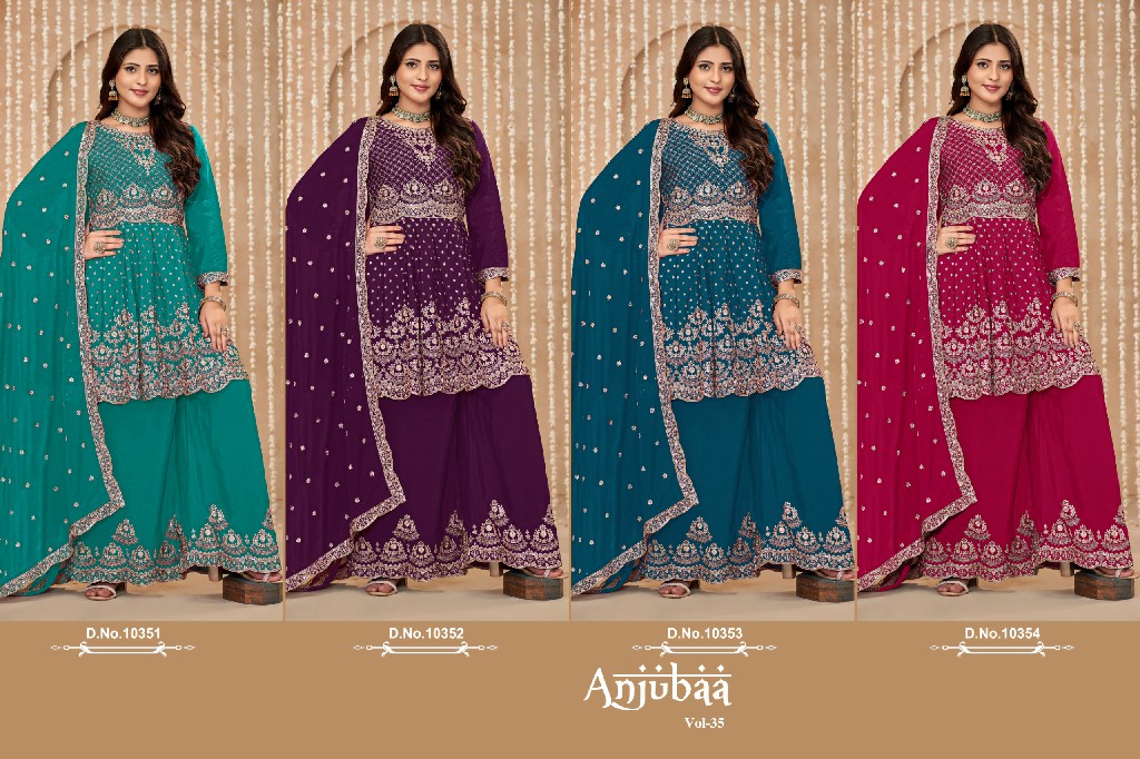 TWISHA ANJUBAA VOL 35 DESIGNER OCCASION WEAR LONG UNSTITCH SALWAR KAMEEZ