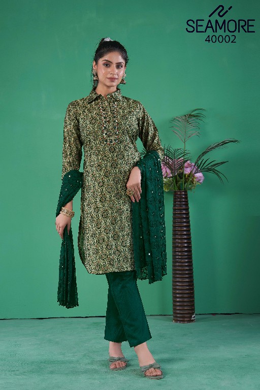 Seamore Rim Zeem Wholesale Women Kurta With Pant And Dupatta