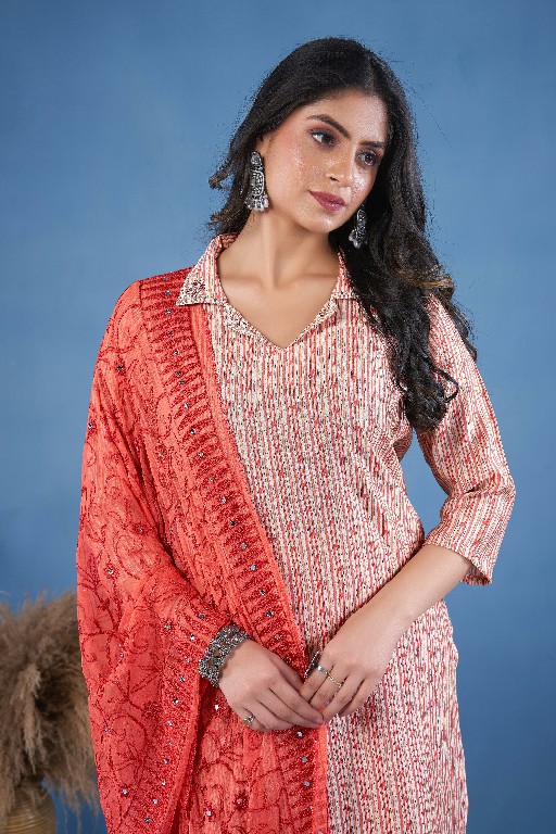 Seamore Rim Zeem Wholesale Women Kurta With Pant And Dupatta