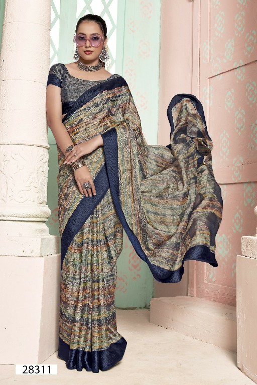 vallabhi prints sunandita Vol-2 beautiful colour brasso fancy saree