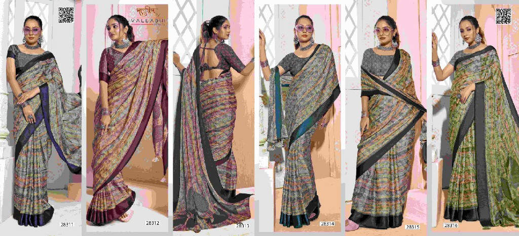 vallabhi prints sunandita Vol-2 beautiful colour brasso fancy saree