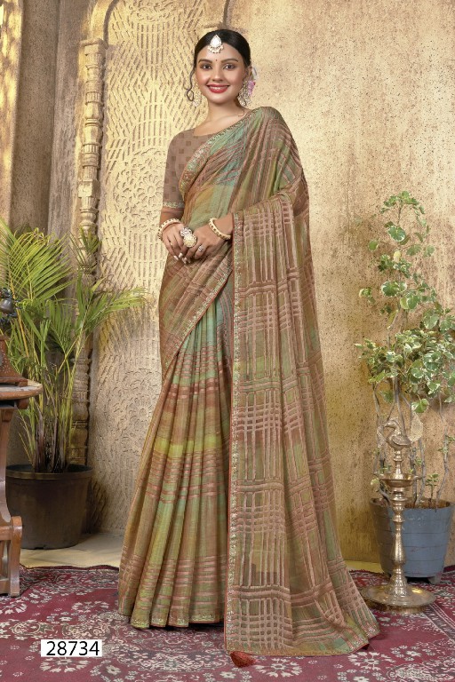 Vallabhi Amolika Wholesale Brasso With Swarovski Work Sarees