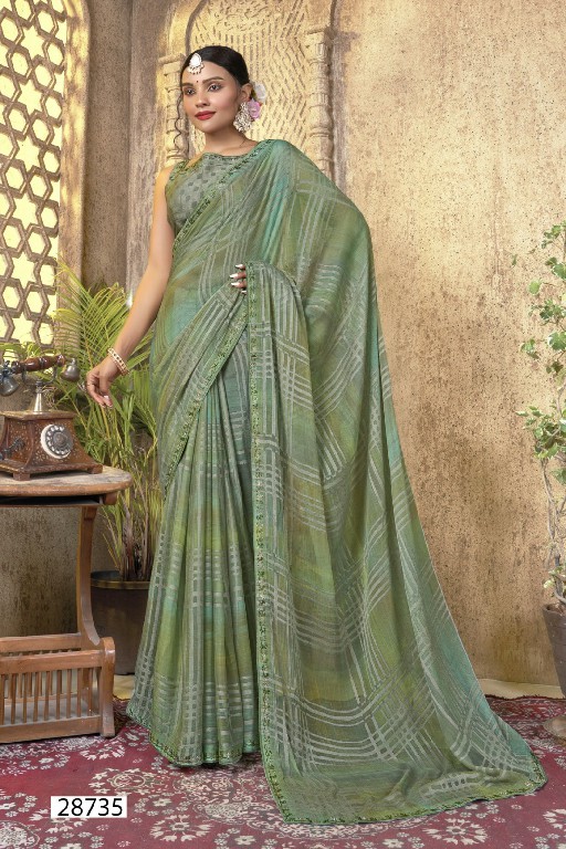 Vallabhi Amolika Wholesale Brasso With Swarovski Work Sarees