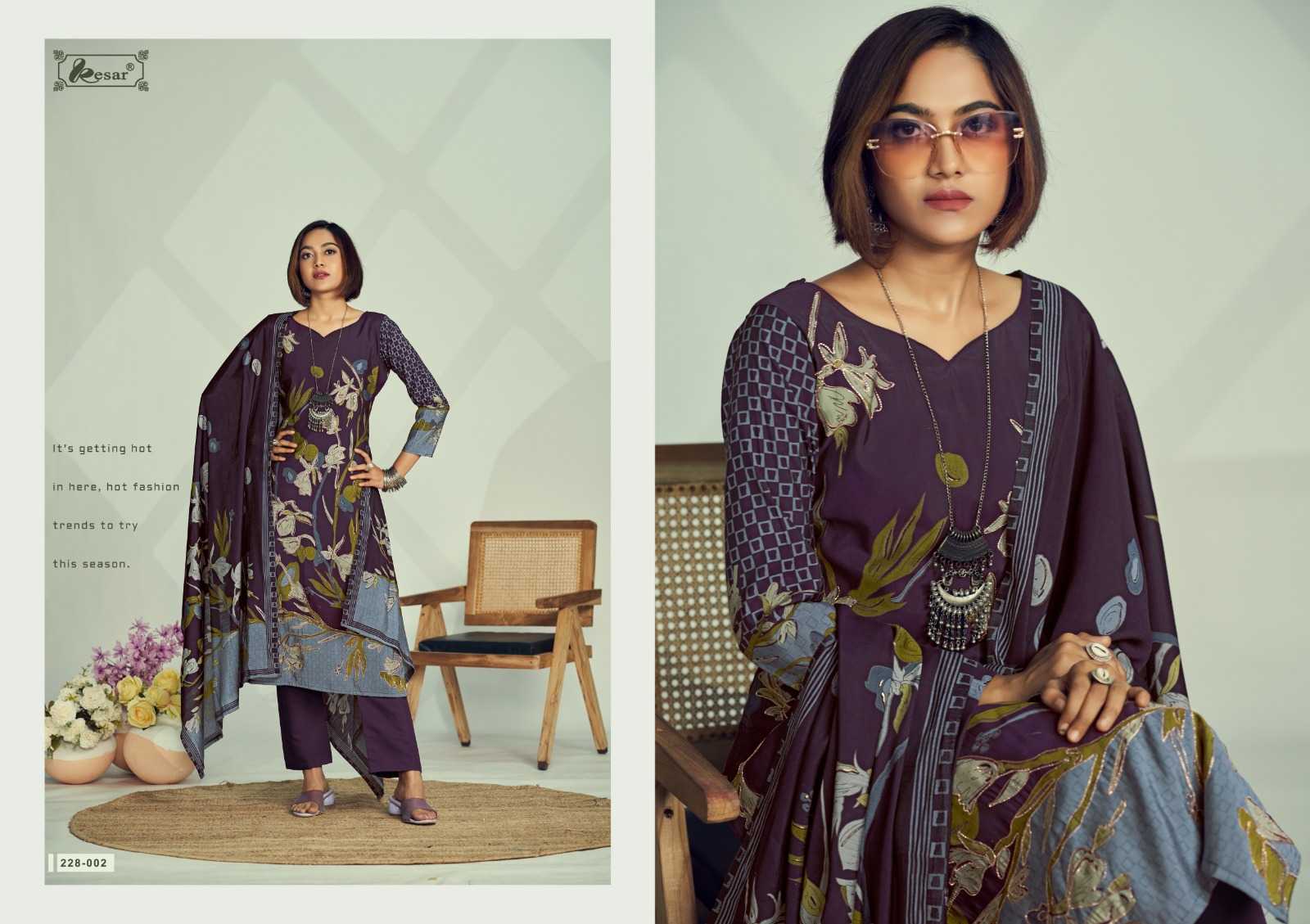 shanaya vol 4 by kesar stylish look pure muslin ladies suits