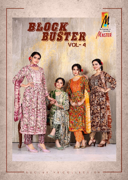 block buster vol 4 by master rayon print women indian salwar kameez