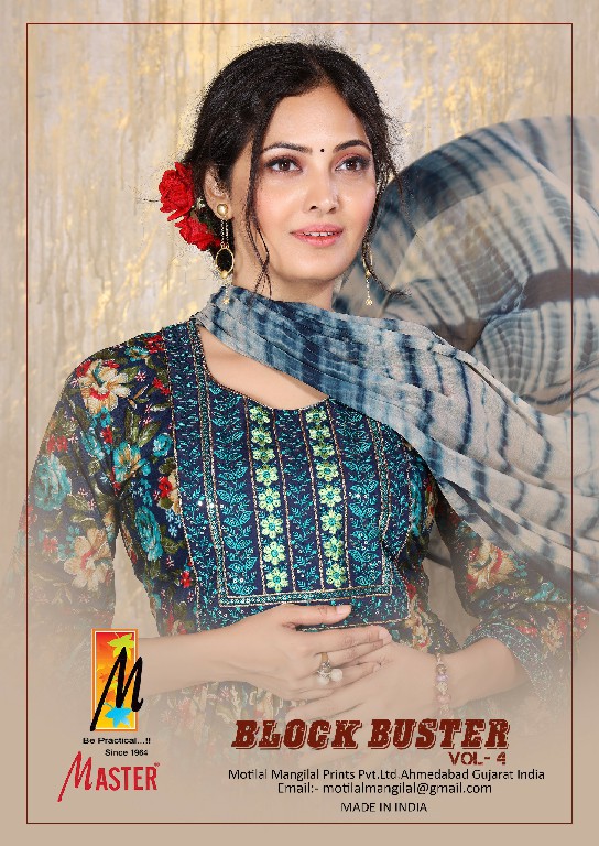 block buster vol 4 by master rayon print women indian salwar kameez