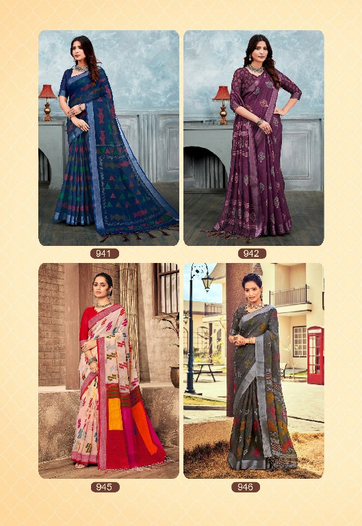 stylewell anupama vol 5 linen printed stylish saree for women