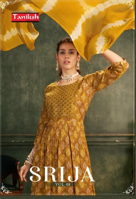 TANIKSH SRIJA VOL 8 FULL STITCH ANARKALI KURTI PANT DUPATTA COLLECTION