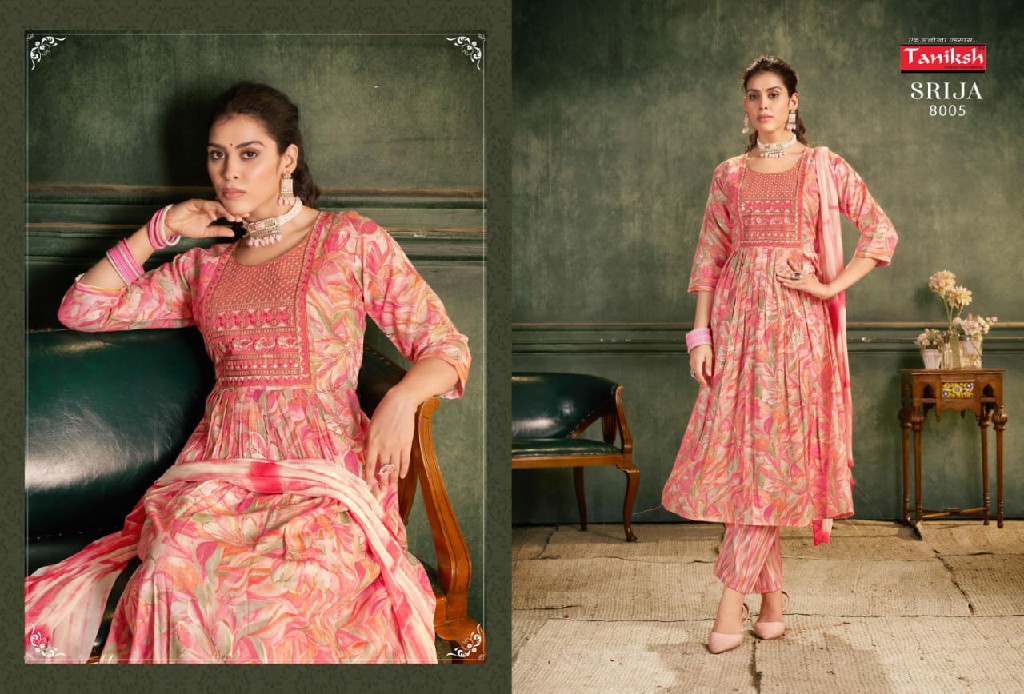 TANIKSH SRIJA VOL 8 FULL STITCH ANARKALI KURTI PANT DUPATTA COLLECTION