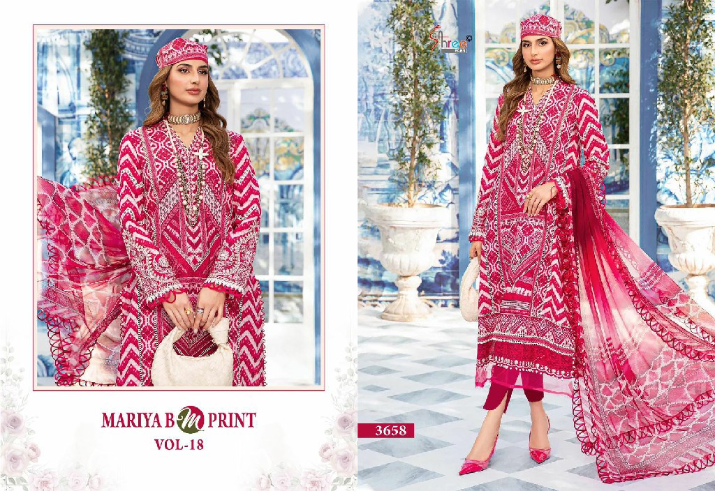 Shree Fabs Mariya B Mprint Vol-18 Wholesale Indian Pakistani Salwar Suits