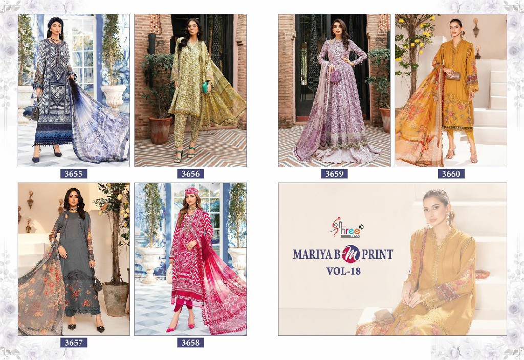 Shree Fabs Mariya B Mprint Vol-18 Wholesale Indian Pakistani Salwar Suits